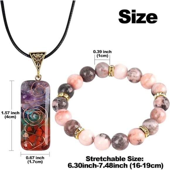 Crystal‎ Bracelet, Crystals and Healing Stones for Stress Relief (4222) - Picture 6 of 6